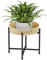 Bamworld Rattan Plant Stand Indoor, Handwoven Boho Plant Table Round Flower Stand Coffee Side Table for Living Room Bedroom Balcony Patio
