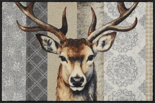 Salonloewe Fussmatte Woodland King I Schmutzfangmatte & Fußabtreter für Innen 50 x 75 cm