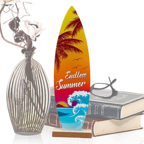 Wuyooprt Surfbrett-Schild, tropische Tischdekoration, Sommer-Holzschild, Sommer-Party-Dekorationen, Surfbrett-Dekoration für Wand, tropische Bartisch-Mittelstücke, multifunktional