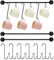 Cinnvoice Lot de 2 supports muraux pour 12 tasses à café avec 12 crochets et 8 vis pour cuisine, bar, restaurant