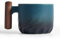 BOUFEIDA Espresso Cups, 70ml Ceramic with Wooden Handle, Blue