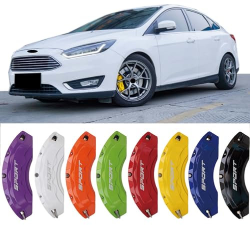 4pc Brake Caliper Covers Compatible Front Rear for FORD FOCUS Accessories (Black)