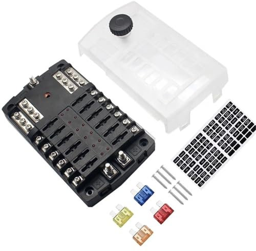 Fuse Box Holder For Car Boat With 6 Way 24 Way Blade Fuse Holder Block 12V 24V Power Panel Board Camper RV Accessories