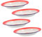 Amosfun Vintage Metal Enamel Plates 4pcs Large Camping Dishes Hot Pot BBQ Serving Enamelware for Outdoor Home
