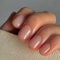 KQueenest Nude Press on Nails Short Square, Short False Nails Coffin, Glossy Solid Small Fake Nails Set, Perfectly Fit, Reusable Gel Stick on Nail for Women Daily Wear 24 Pcs