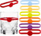 kinoco Lot de 24 Marqueurs de Verres en Silicone, Multicolore, Accessoires pour Verres à Vin et Boissons, Étiquettes de Fête