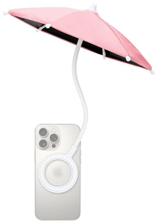 Doppel Magnet Auto Telefon Schirm,UPF 45+ Magnet Handy Sonnenschutz Schild mit 360°Verstellbar & Anti-UV-Beschichtung,Telefon Schirm für Magsafe Auto Halterung & Smartphone für das Fahren Anti-Glare