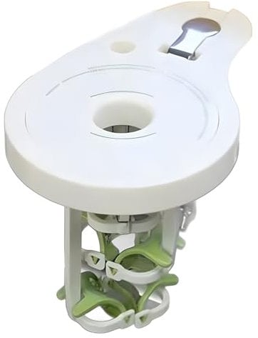 Spargelschäler, Spezialschälmesser, Spezialschälmesser für Spargel, mit 6 Präzisionsklingen, Spiralclip und Stößel, manueller nicht elektrischer Spargelschäler