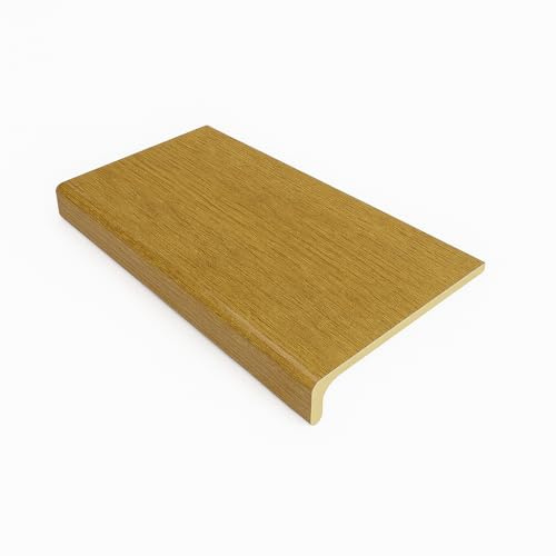 225mm x 1.5m Irish Oak uPVC Fascia Capping & Sill Cover + End Caps – 1 Pack