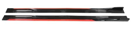 Seitenschweller Schweller Für SEAT Für Leon FR 5F MK1 MK2 MK3 MK3.5 MK4 MK5 Für Ibiza 6J 6L Seitenschwellerverlängerungen Universal Car Side Winglet Wings Seite Rock(Black and Red)