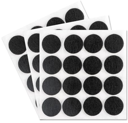 Ideen mit Herz | Filzgleiter rund | 4 mm stark | Ø 2,5 cm | selbstklebend | schwarz | Bodenschutz für Möbel, Tische, Stühle | Möbelgleiter aus Filz