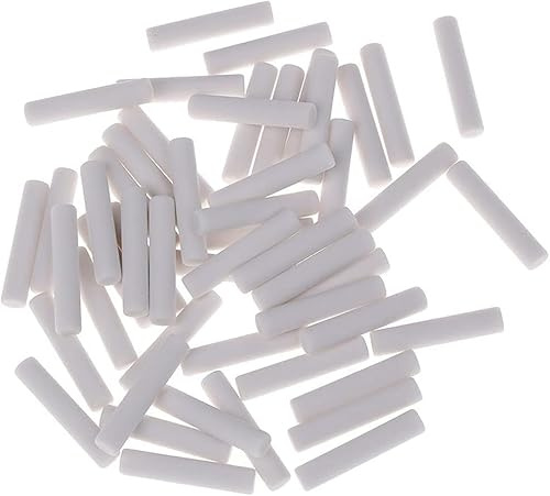 Druckbleistift-Radiergummi, 5 x 25 mm, Weiß, zylindrisch, für Schule, Büro, Skizzieren, 50 Stück