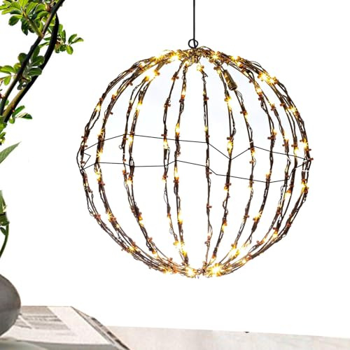 LED Leuchtkugel - Weihnachtsbeleuchtung für den Außenbereich in Kugelform | Festliche dekorative, Ornamente für Bäume, Terrasse, Garten, Innenhof, Urlaub