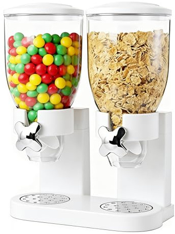 YuLiMirich Cereal Lot de 2 distributeurs de céréales hermétiques pour organiser l'espace de conservation de la cuisine, 2 l, récipients hermétiques pour céréales, riz, grains, bonbons, grains de café