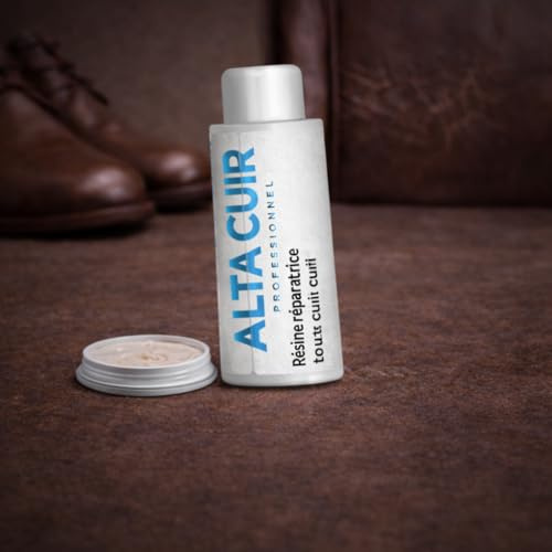 Résine Réparatrice Cuir 200 ML – Réparation Rayures, Craquelures et Trous – Rénovation Canapé, Sièges Auto, Chaussures, Maroquinerie – Haute Résistance