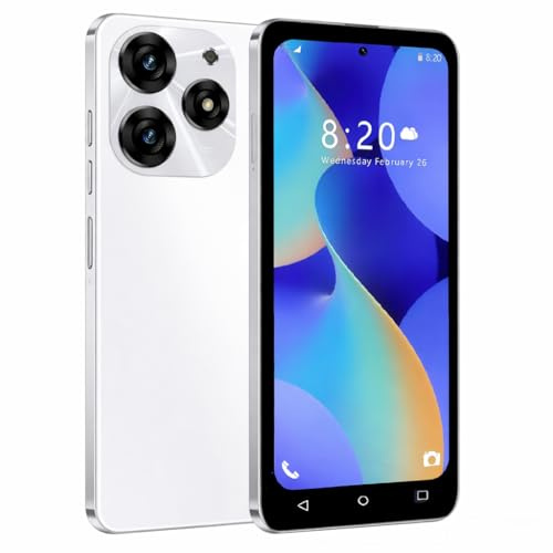Global Unlocked New Android Smartphone 5.2 Cellphone Dual SIM - Entry-Level Phone for Calls & Light Apps (White)