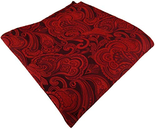 TigerTie Designer Seideneinstecktuch in Paisley gemustert - Einstecktuch 100% Seide - Größe 30 x 30 cm