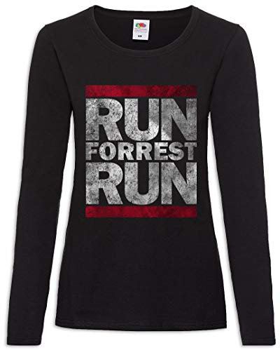 Urban Backwoods Run Forrest Run Damen Langarm T-Shirt Schwarz Größe XS