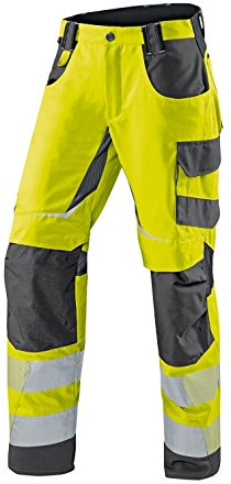KÜBLER REFLECTIQ Warnschutz-Sommerhose PSA 2 | Warngelb/Anthrazit | Größe 27 (Kurz)