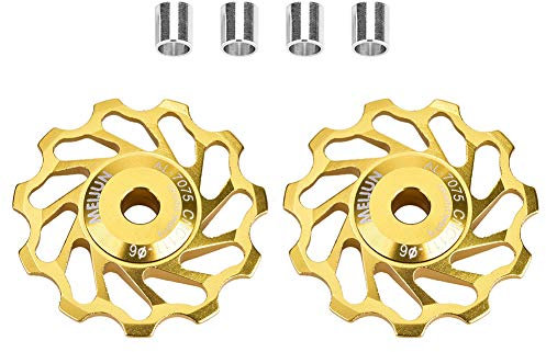 Schaltwerk Riemenscheibe, 1 Paar Keramiklager Stützrad Schaltröllchen Rennrad Fahrrad Schaltwerk Rollen mit Installationsloch Adapterrohre