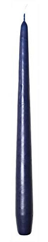 Spitzkerzen Premium Ø 2,2cm x 28cm | Tafelkerzen Tischkerzen Leuchterkerzen Kerzen | 24 Stück | Brenndauer ca. 10 Std. (Dunkelblau)