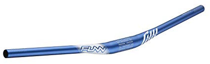 Funn Full On Mountainbike Lenker mit Lenkerklemme 35mm und Breite 785mm, robuster und leichter Legierungs-Riser-Lenker für MTB, BMX und Rennrad, Anstieg 15mm (Blaue)