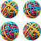 4 Roll Rubber Band Elastic Ball About 400 Pieces Colorful Rubber Bands Stretchable Rubber Band Balls Stationery Holder Elastic Band Loops for DIY, Arts and Crafts, Document Organizing