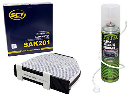 Innenraumfilter SAK201 + Klimaanlagen Reiniger PETEC