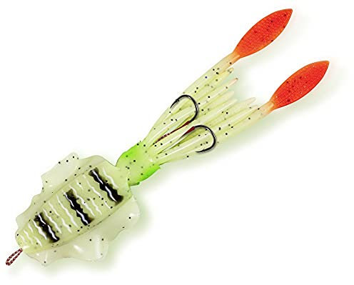 Rhino Premium Squid Meeres Angelköder Tintenfisch Imitat Angel Zubehör Gummifisch, Glow, 30 cm