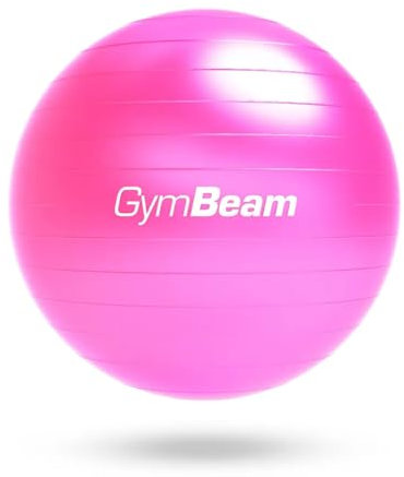 GymBeam Gymnastikball 85 cm - Inkl. Pumpe, verbessert Stabilität und Körperkontrolle, lindert Rückenschmerzen, geeignet für Kräftigungsübungen und Prävention von Rückenschmerzen, Sitzball (Pink)