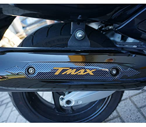 labelbike - Adesivo in Resina Gel 3D PROTEZIONE MARMITTA TMAX 500-530 SCARICO per YAMAHA T MAX 2008-2016