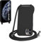 SLWYF Compatible with iPhone 11 Pro Max Crossbody Lanyard Case, Liquid Silicone Protective Phone Case with Strap Adjustable Neck Cord Necklace Soft Cover for iPhone 11 Pro Max, Black