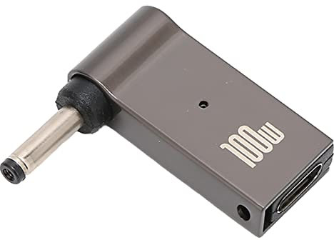 PUSOKEI Adaptateur USB C Femelle vers DC, 90 Degrés USB C vers 3,5 X 1,35 Mm DC Jack Plug Converter, Connecteur de Chargeur d'alimentation Portable 100 W 5 A PD pour Ordinateur Portable