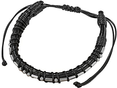 CIOUYAOS Morse Code Armband Herren, leder Männer armbänder I love You Morsecode Bracelet mit Geschenke Box, Gift für Man Sohn Papa Boyfriend Geburtstag Jahrestag Vatertag Weihnachten