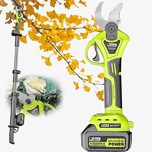 Tijeras Poda A Batería con Cable De Extensión Y Batería Recargable De Litio para JardineríA, Huertos, Parques Eléctrica Tijeras De Podar Diámetro De Corte De 40/50mm (Size : 3 Battery, Color : with