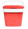 COM-FORT HOUSE - Nevera Portátil con Asa Rígida - Porta Alimentos para Camping, Playa, Acampada - Nevera Color Rojo - Capacidad 32L