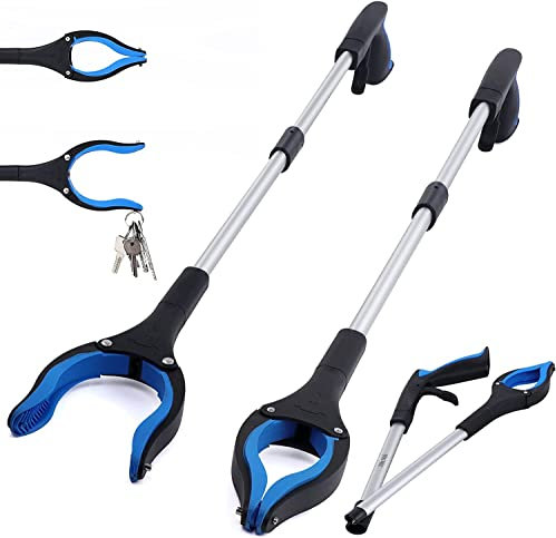 SGAONSN Pinza Telescopica 2 Pinze,83cm Pinza telescopica Prendi Oggetti,Pinza Raccogli Oggetti,Pinza Raccogli Rifiuti,Pinza per Raccogliere Oggetti Terra,Pinza Magnetica Pieghevole
