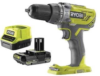 Pack RYOBI Perceuse à percussion R18PD3-0 - 18V OnePlus - 1 Batterie 2.0Ah - 1 Chargeur rapide