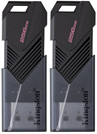 Kingston 256GB DataTraveler Exodia Onyx USB 3.2 Flash Drive (Matte Black) (2-Pack)