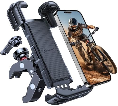 VICSEED Handyhalterung Fahrrad [Erster Diebstahlschutz] Fahrradlenker - 360°drehbar & 0,1s Go -Fahrrad Handyhalterung für iPhone 16 15 14 13 Pro Max Samsung S24 23 Ultra usw