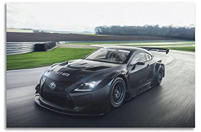 HALOUB Rennauto-Poster für Lexus RC F GT3 Sportwagen, dekoratives Gemälde, Leinwand, Wand- und Kunstbild, Familien-Schlafzimmer, Dekoration, 40 x 60 cm