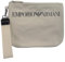 Emporio Armani Logo Pouch Bag, Grigio Perlato, Taglia Unica Unisex-Adulto