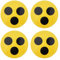 4 Stück Blindenanstecker, Blindenabzeichen für Blinde und Sehbehinderte, Blinden Abzeichen Blinden Anstecker Blindenplakette Blindenzeichen Sehbehinderung Hilfe, Durchmesser 5,8 cm