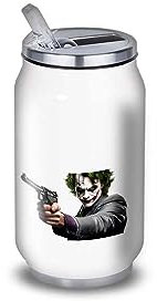 Aluminium Water Bottle/Bottle – Stainless Steel (24H Thermos) Reusable 330 ml to 750 ml, Tribute Joker (Can S 330 ml, Stainless Steel)