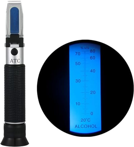 YIYEGO Refraktometer Frostschutz 4-in-1 Frostschutzprüfer Kühlflüssigkeit für Ethylenglykol, Propylenglykol, Gefrierpunkt von Kühlwasser Scheibenwasser AdBlue Batteriesäure(Anleitung in Deutsch)