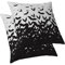 ggaimwf Halloween Fledermaus Leinen Kissenbezüge 40x40cm 2er Set - Schwarze Fliegende Fledermäuse Dekorative Kissenhüllen für Sofa Couchtisch Schlafzimmer Wohnzimmer Outdoor Home Deko