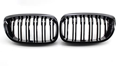 Auto Nierengrill Frontstoßstange 2 Slat Line Gloss Black Racing Grill Für E46 Coupe 325Ci 330Ci LCI 2-Türer 2003-2006 Frontgrill