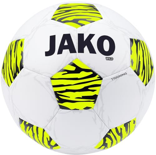 JAKO Fussball Trainingsball Wild 2309 Weiß/Neongelb/Schwarz 4