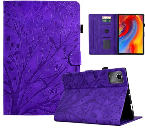 Protección de tabletas Vintage Tablet Case Compatible with Lenovo Tab M11 TB330FU/Lenovo Xiaoxin Pad 2024 TB331FC Case Cover, Premium PU Leather, Multi-Angle Viewing Auto Sleep Wake Compatible with Le