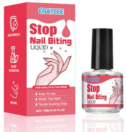 Quick Drying Anti Nail Biting Nail Polish - Nail Biting Prevention For Kids - Stop Nail Biting Nail Varnish - Nail Biting Prevention For Adults & Children, Fast And Easy Application